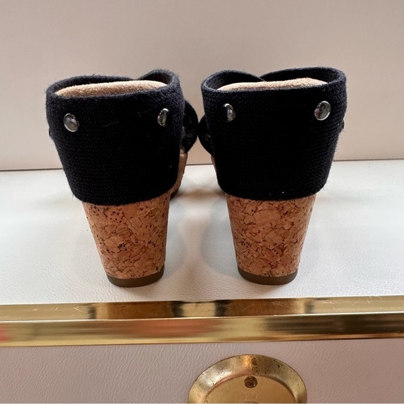 Merona Elastic Strappy Wedge Heel Sandals Black Size 9.5 - Picture 4 of 10